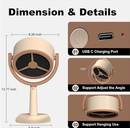 Rechargeable Desktop Range Hood