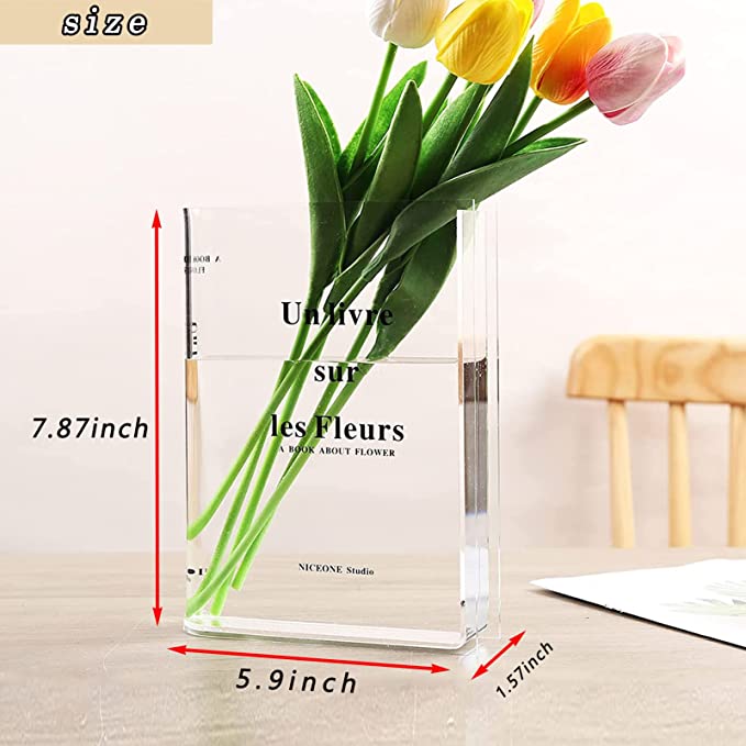 Clear Book Vase