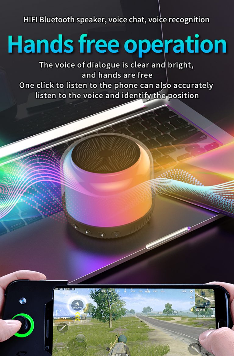 Mini TWS Bluetooth Speaker with Colorful RGB Light