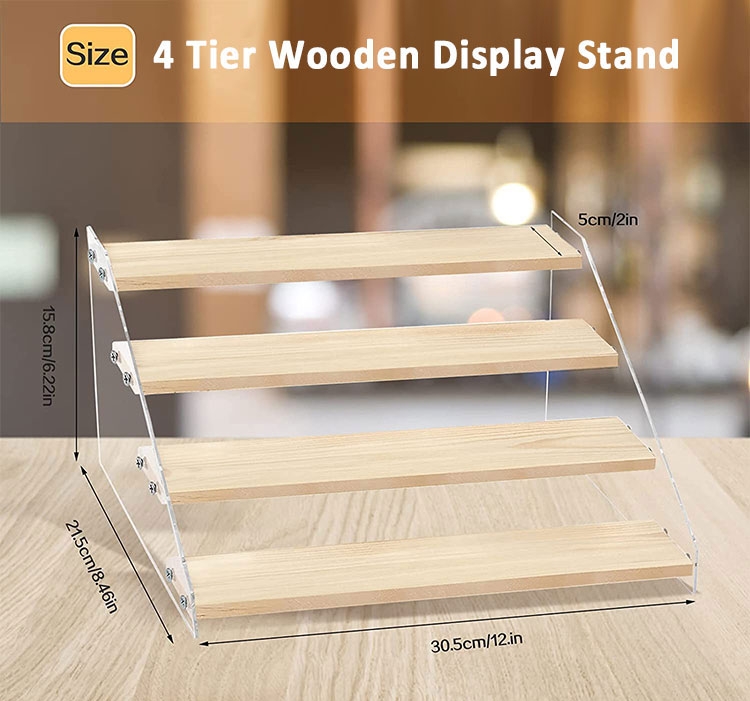 4 Tier Wooden Display Stand