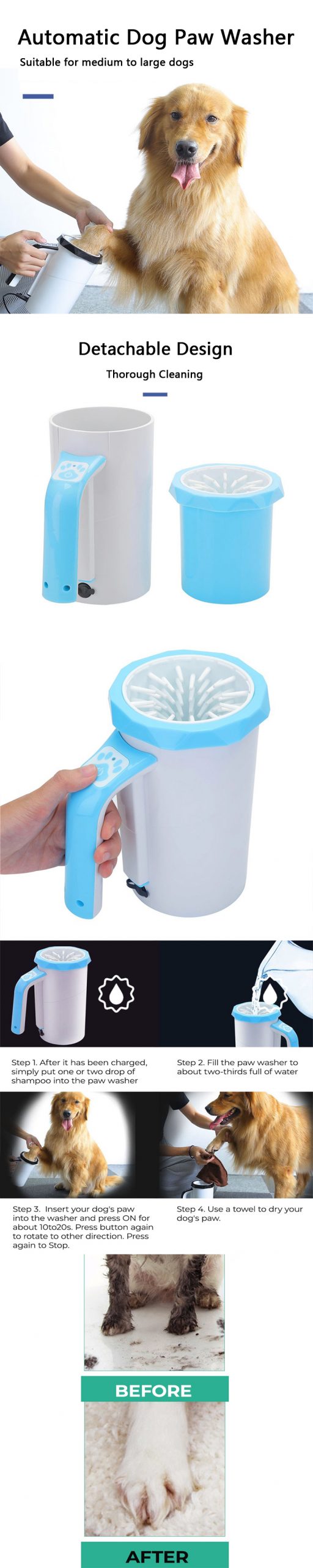 Automatic Dog Paw Washer