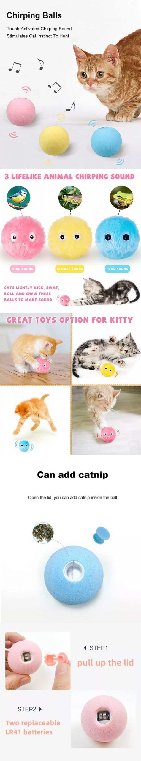 Funny Catnip Calling Ball Toy