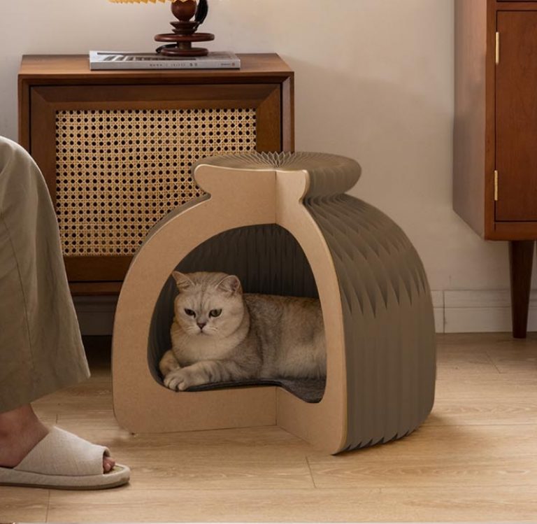 Expandable Foldable Paper Cattery