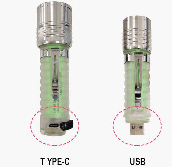 2 Way Rechargeable COB Flashlight With Magnet & Clip