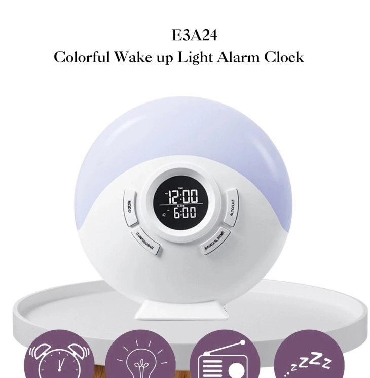 Colorful Wake up Light Alarm Clock