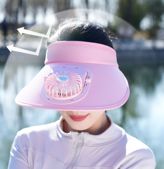 Sun hat with a fan