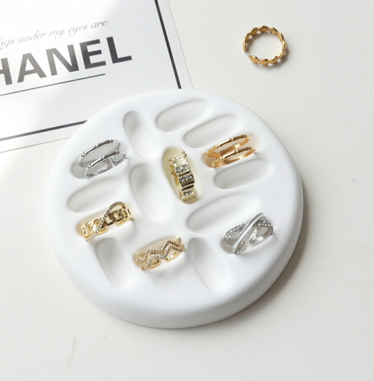 Jewelry Rings Holder DIY Gypsum Kit