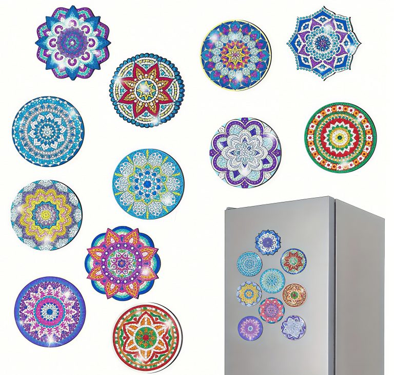 Diamond refrigerator magnet