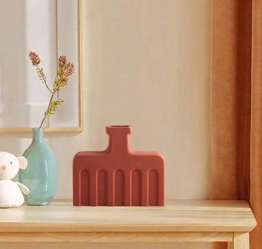 DIY Craft Flower Vase Square Straight-grained Design