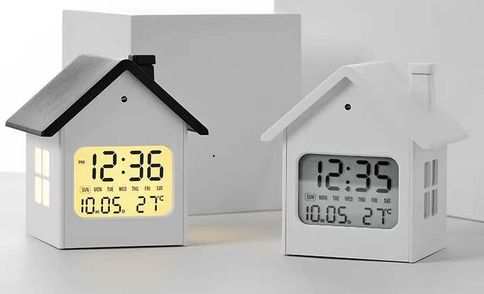 House-Shaped Light Sensing Clock