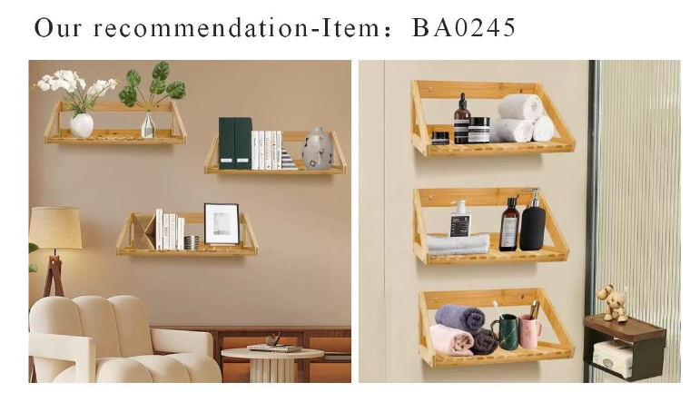 Bamboo storage shelf
