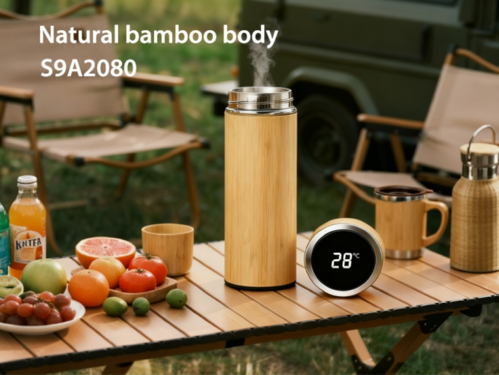 Bamboo Temperature Bottle