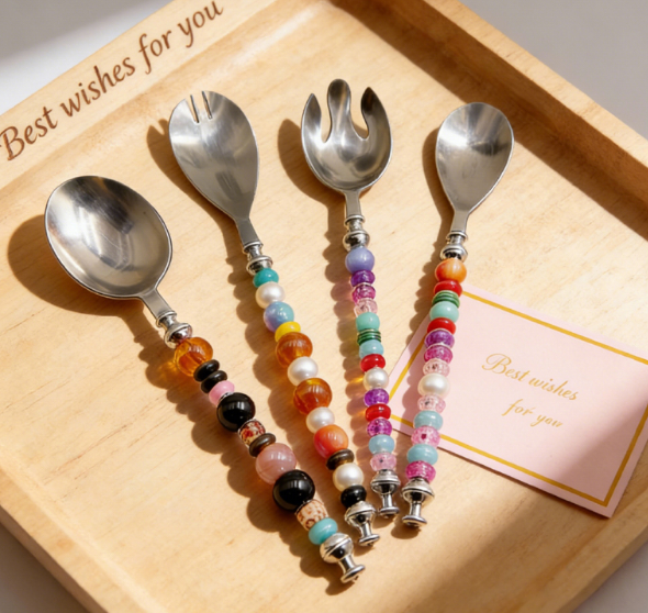 DIY Beaded Salad Spoon