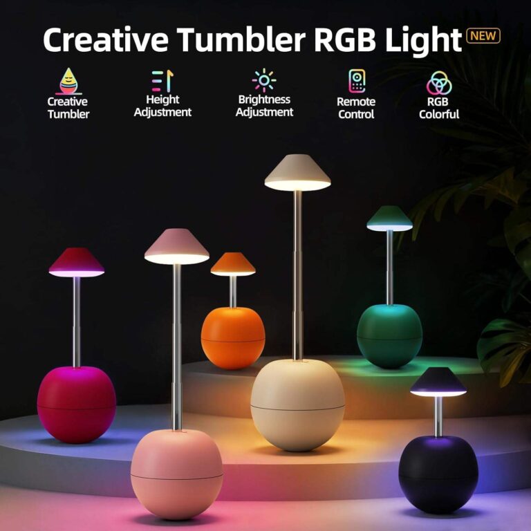 Creative Tumbler Design Rechargeable Table Lamp