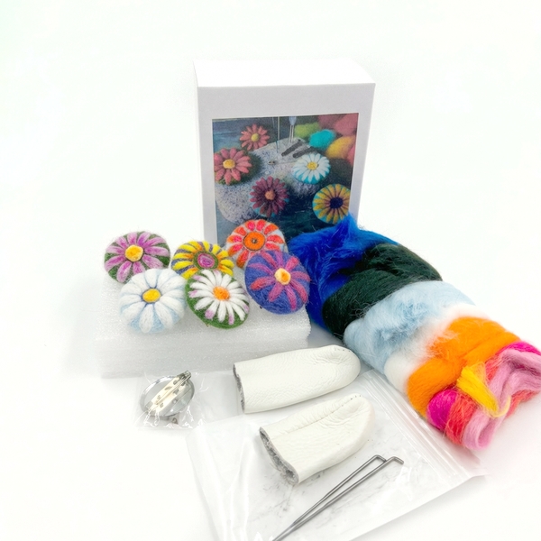 DIY Needle Felting Kit – Sunflower Brooch