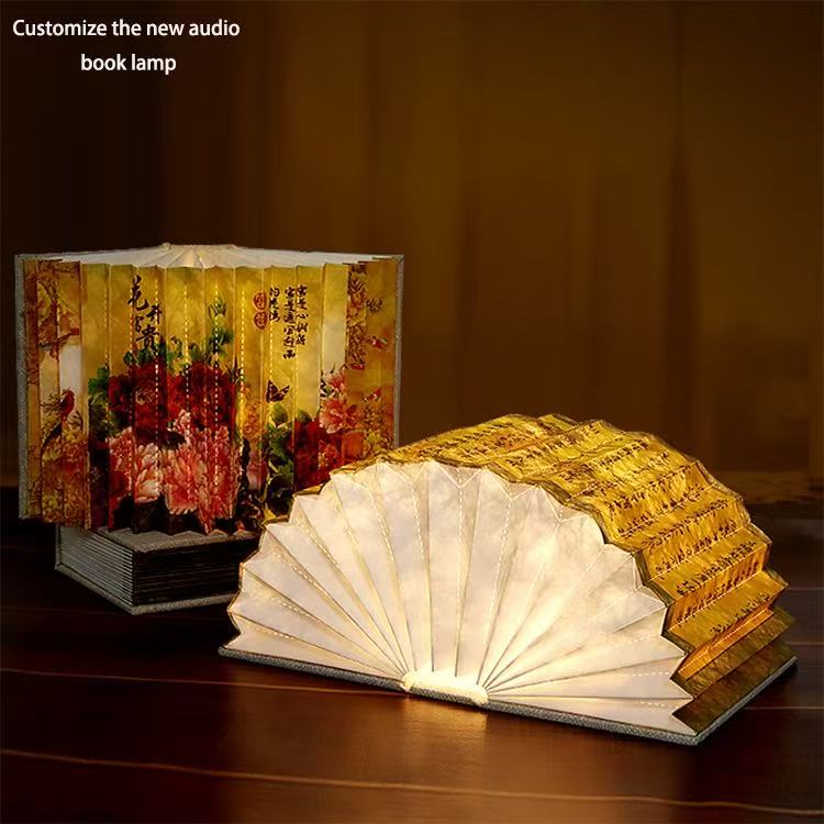 Foldable Wooden Cover LED Book Lamp-SL1120