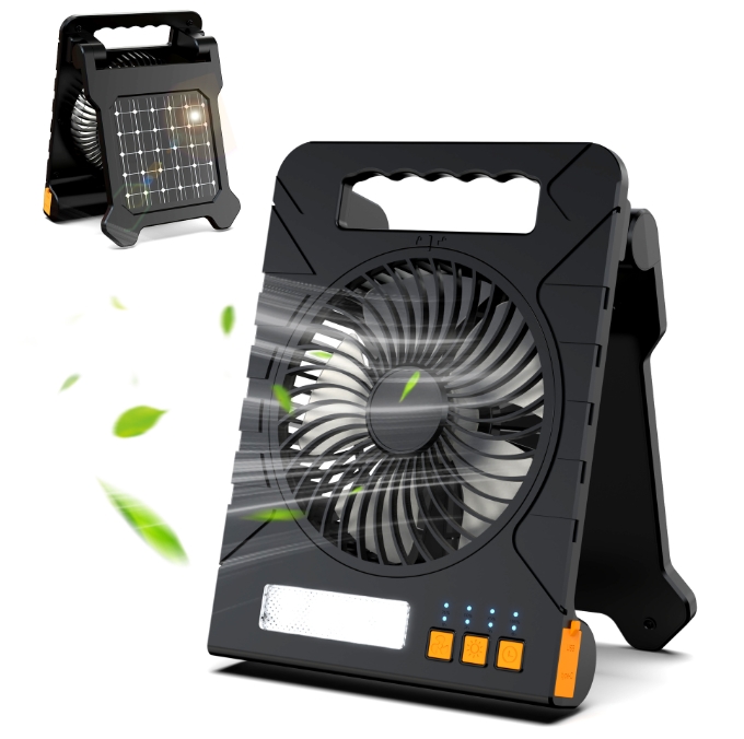 Solar Camping Fan with Light 