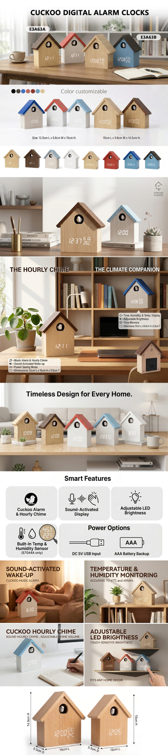 CUCKOO DIGITAL ALARM CLOCKS