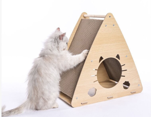 Wooden Cat Scratcher & Nest