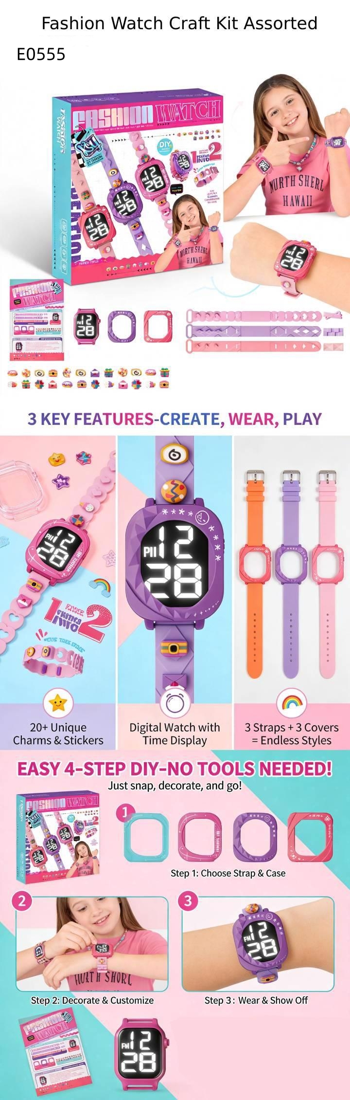 Fashion Watch Craft Kit Assorted