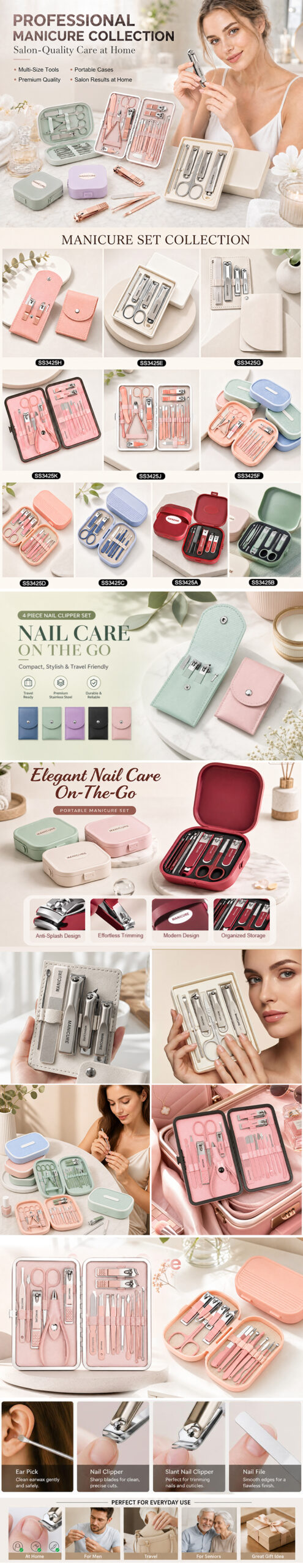 Nail Clipper Set Collection – Multiple Styles