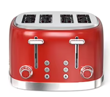Retro 4-Slice Stainless Steel Toaster