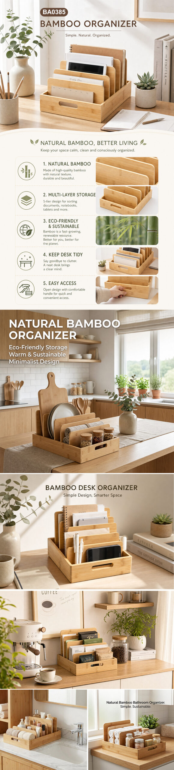 Bamboo organizer