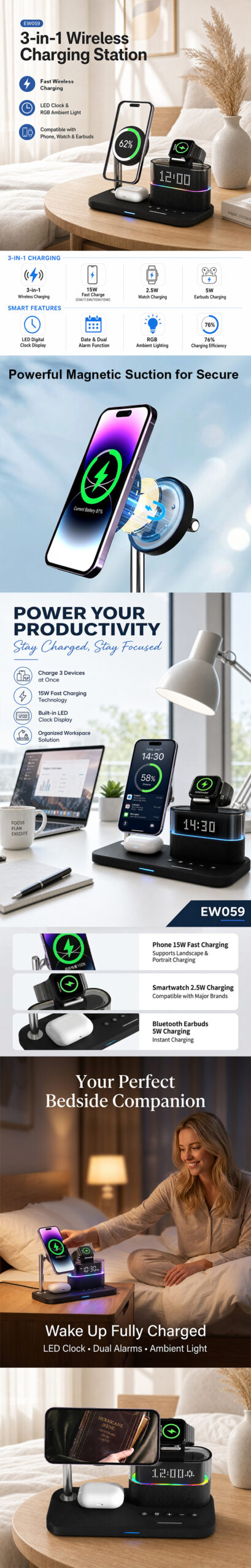 3-in-1 Wireless Charging Station