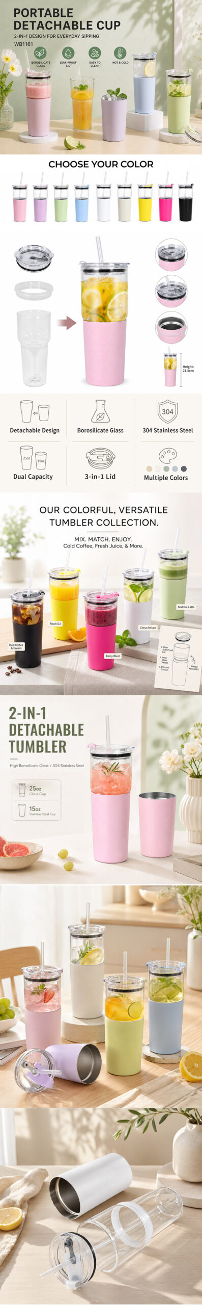 Portable 2-1 cup