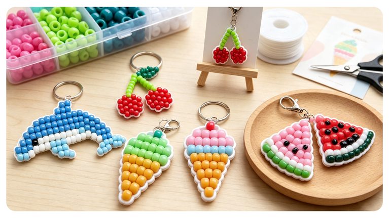 Pony Bead Keychain Kit