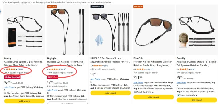 Glasses straps