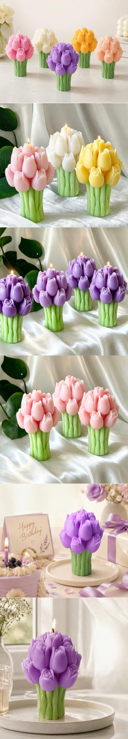 DIY Tulip Bouquet Candle Kit