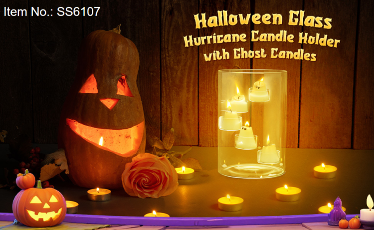 Glass Hurricane Candle Holder