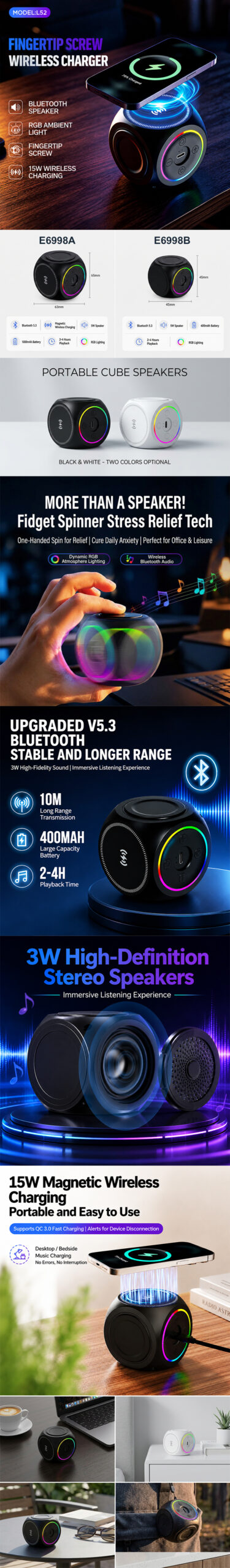 Fingertip Screw Wireless Charger