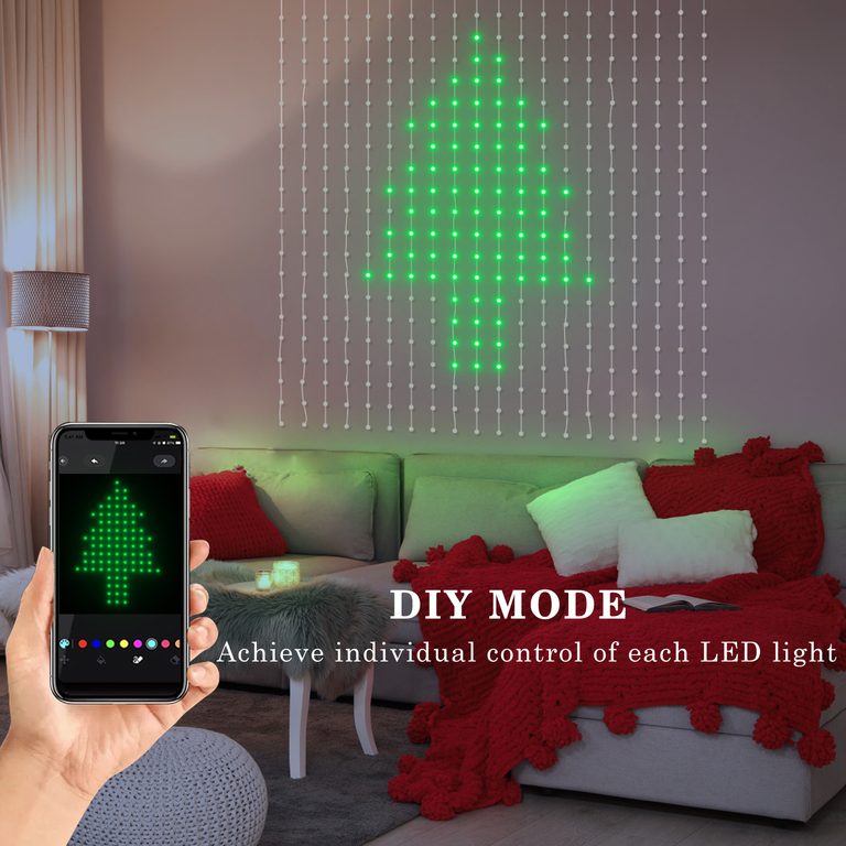 Smart Curtain Lights 400 LEDs For Home Decor