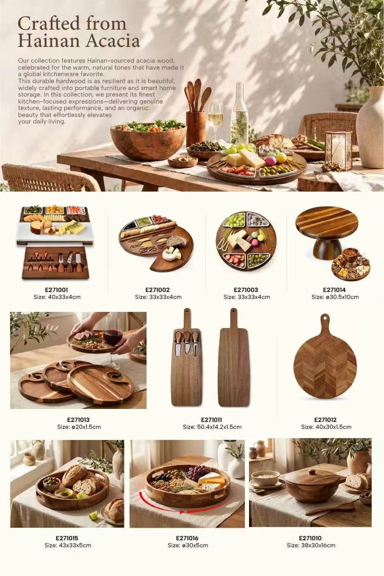 Our 2027 Hainan Acacia Wood Home Kitchen Collection