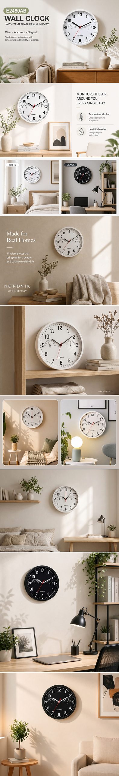 Clock with Temperature & Humidity
