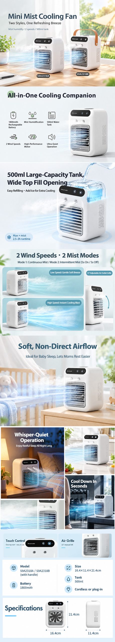 Mini Mist Cooling Fan